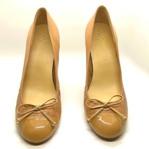 Cole Haan Comfortable Nike Air Stacked Wedge in Ivory Tan leather– Size 10W New